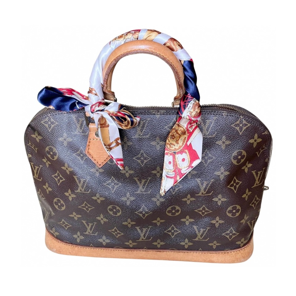 Authentic Louis Vuitton Alma Leather Handbag, Satchel, Brown Monogram